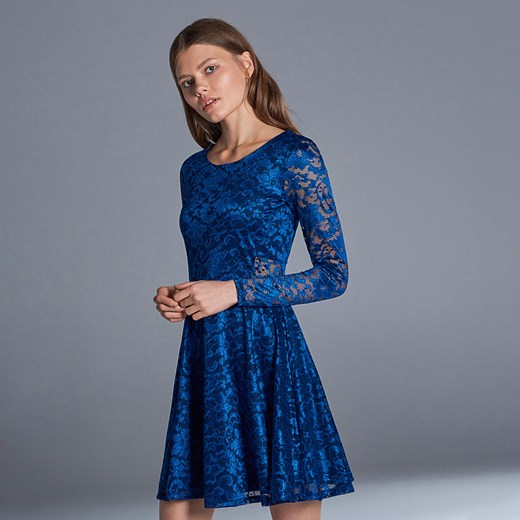 Cropp - Koronkowa sukienka - Niebieski  Cropp S 