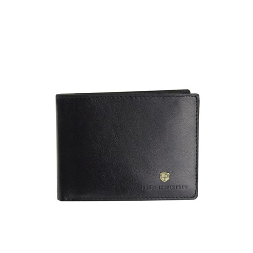 Czarny męski portfel skórzany Peterson 347-4-1-1 Peterson   Galmark promocyjna cena 