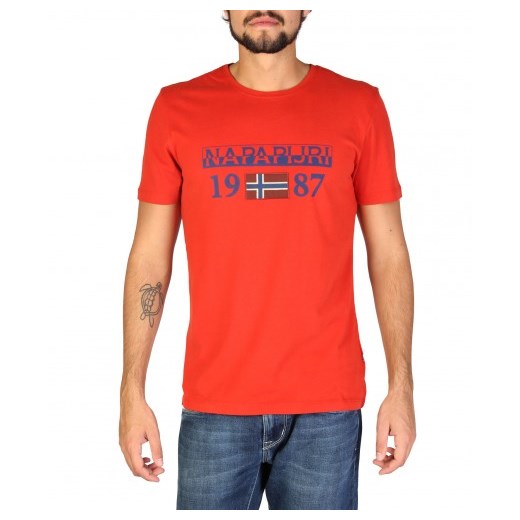 T-shirt męski Napapijri pomarańczowa 