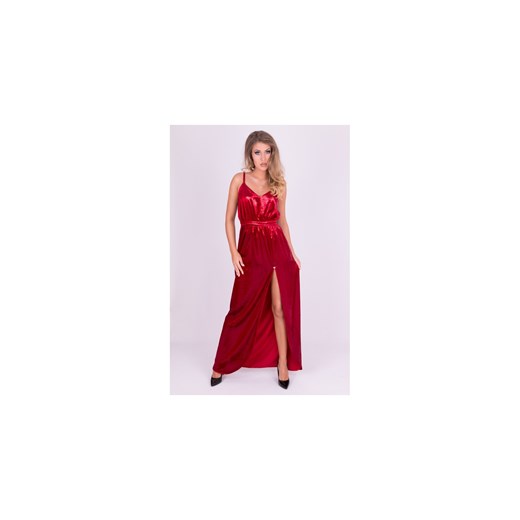 Sukienka Wibs z tkaniny czerwona 