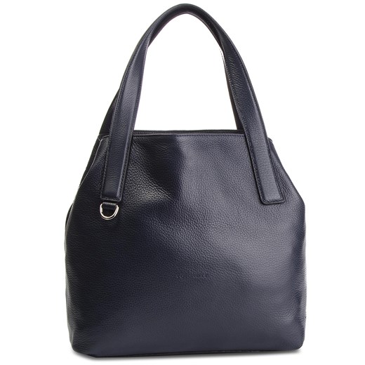 Shopper bag Coccinelle niebieska casualowa duża matowa bez dodatków 