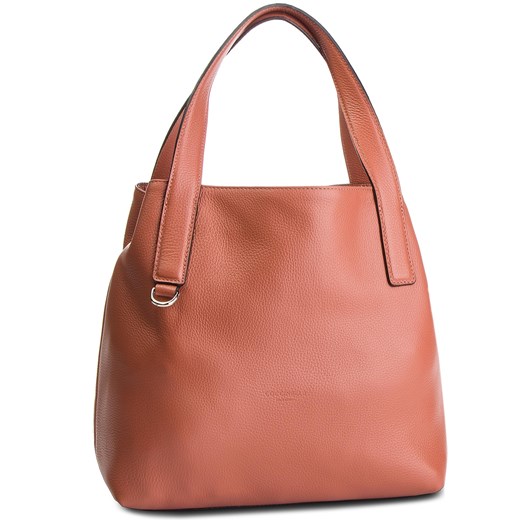 Shopper bag Coccinelle casualowa czerwona bez dodatków na ramię 