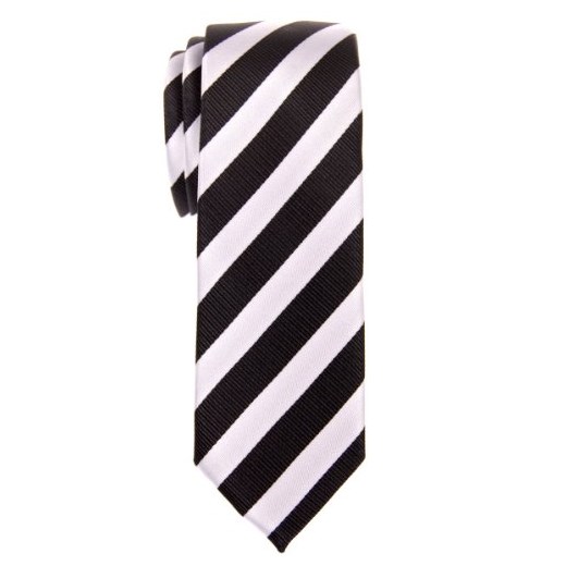 retreez męskie krawat, paski -  w rozmiarze uniwersalnym czarny / biały