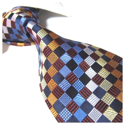 Wyjątkowo długa 100% jedwabiu krawat Seven Fold wielokolorowa pledy XL tkaniny żakardowe krawat do golenia