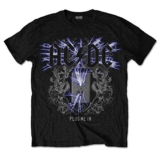 rockoff Trade męski T-shirt AC/DC Electric, kolor: czarny (Black Black)