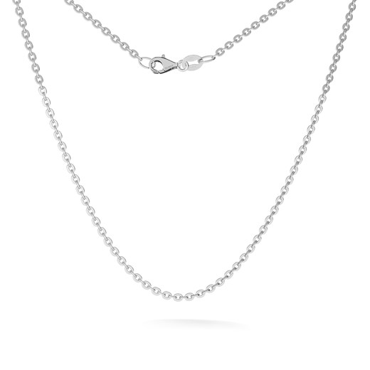 Srebrny łańcuszek ankier płaszczony 925 : Długość (cm) - 45, Kolor pokrycia srebra - Pokrycie Jasnym Rodem