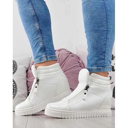 Sneakersy damskie Mmm białe sznurowane 