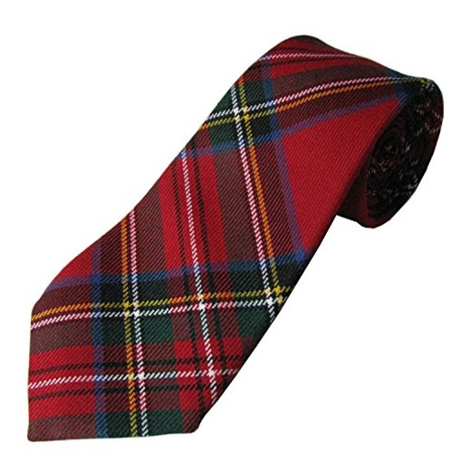 - krawat z wzorem rezygnujący Tartan-wełnianego, czerwony