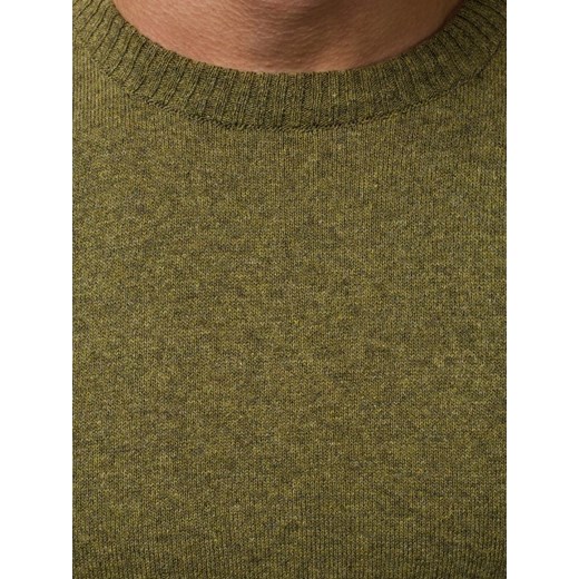 Sweter męski zielony Ozonee.pl bez wzorów 