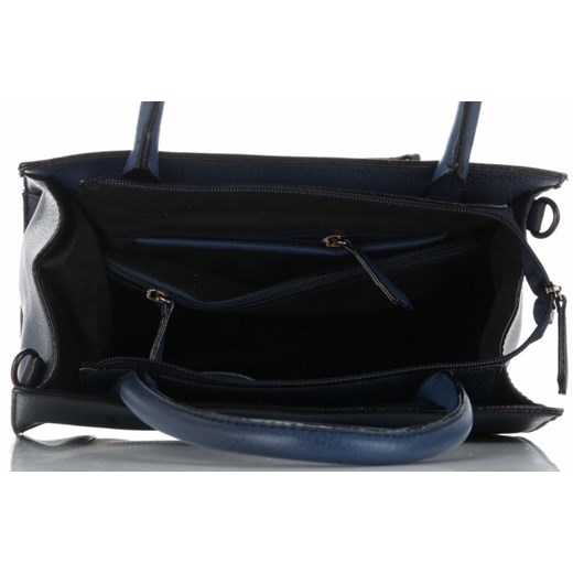 Shopper bag Diana&Co elegancka niebieska matowa duża 