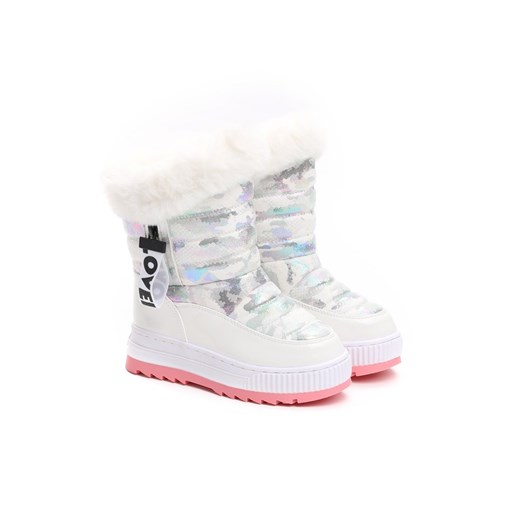 Buty zimowe dziecięce Born2be śniegowce na zimę bez zapięcia 