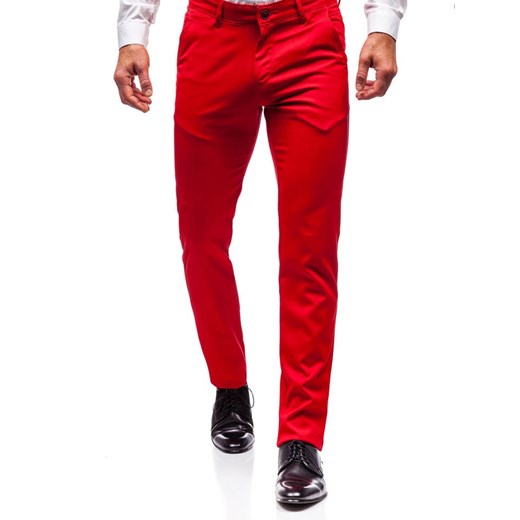 Spodnie wizytowe męskie czerwone Denley 3149  Denley 36/34 okazja  