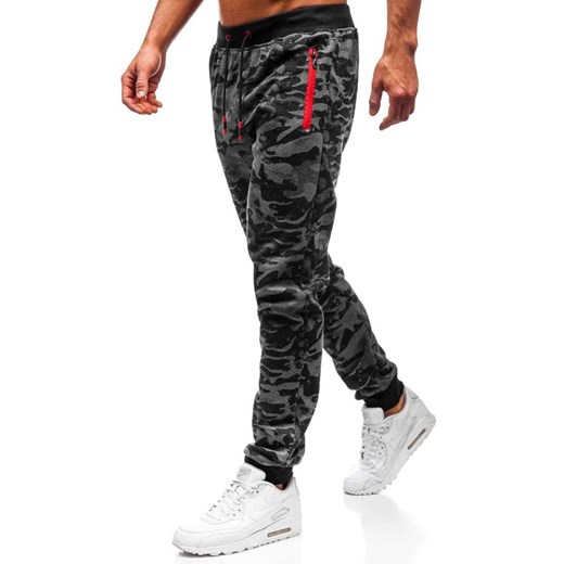 Spodnie męskie dresowe joggery grafitowe Denley 55021  Denley M promocja  