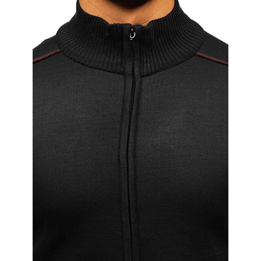 Sweter męski rozpinany czarny Denley BM6077  Denley 3XL okazyjna cena  