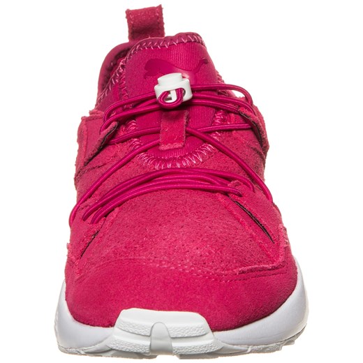 Buty sportowe damskie różowe Puma do biegania młodzieżowe bez wzorów sznurowane 