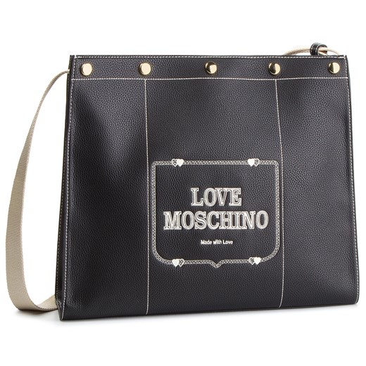 Listonoszka Love Moschino średnia ze zdobieniami na ramię 