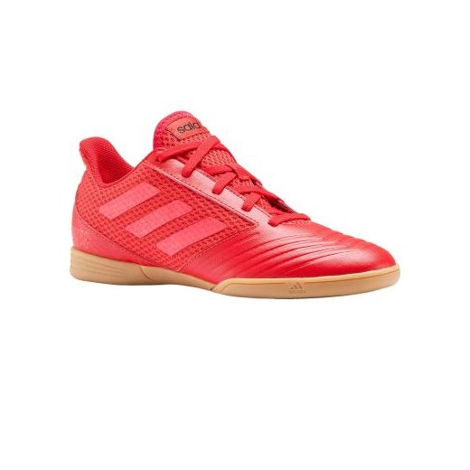 Buty sportowe dziecięce Adidas czerwone gładkie sznurowane 