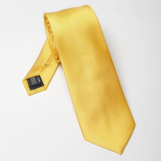 Żółty krawat jedwabny wąski 6,5 cm
