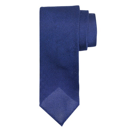 Jedwabny niebieski krawat typu 3 fold Profuomo z grenadyny