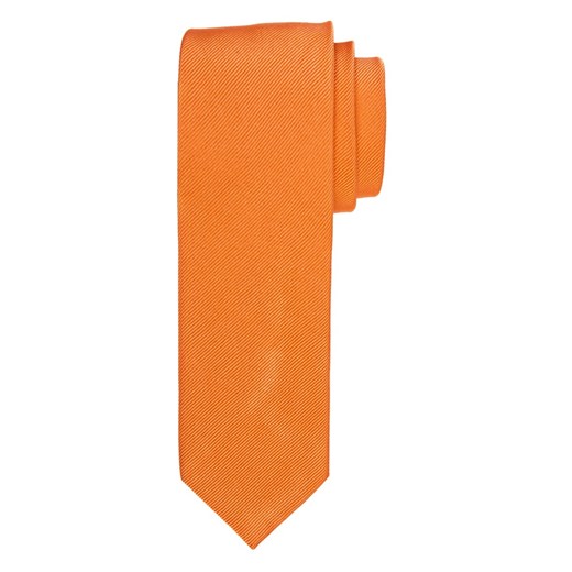 Pomarańczowy krawat jedwabny 7,5cm
