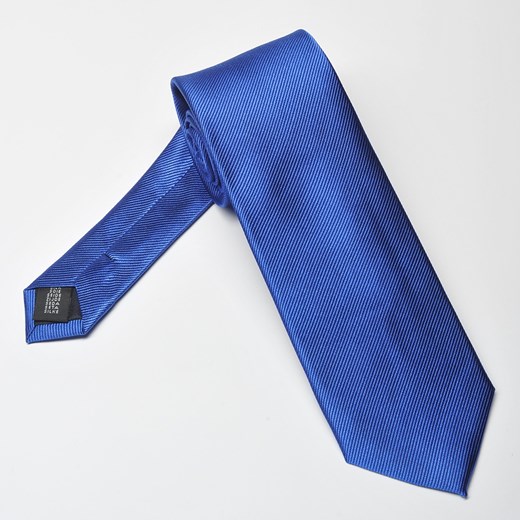 Niebieski krawat jedwabny 7,5cm