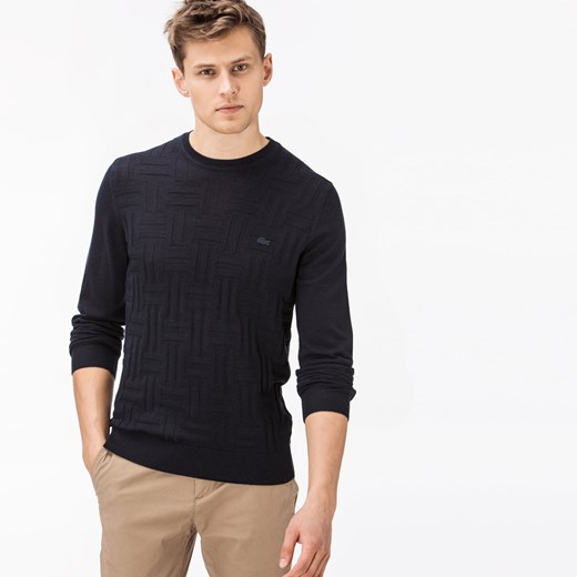 Czarny sweter męski Lacoste casual 