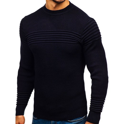 Sweter męski granatowy Denley 6004 Denley  XL promocyjna cena  