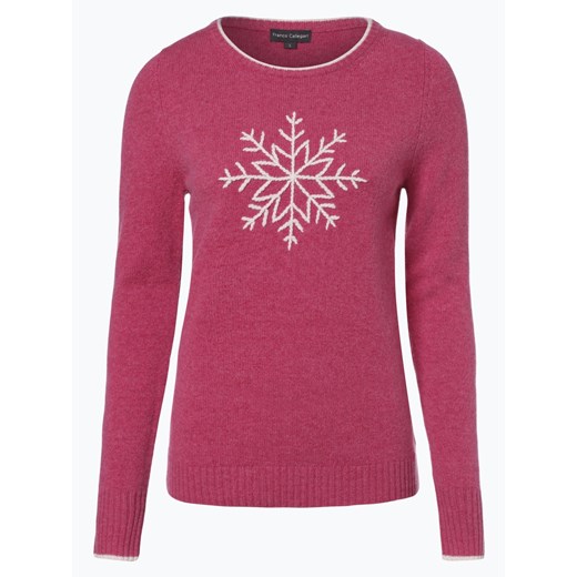 Franco Callegari - Damski sweter z wełny merino, różowy Franco Callegari  S promocja vangraaf 