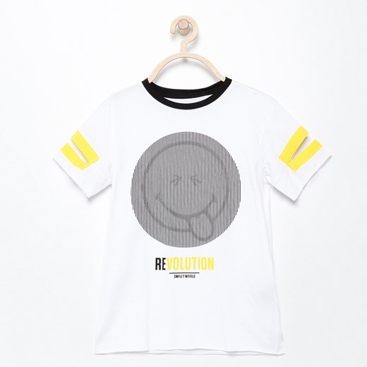 Reserved - T-shirt Smiley - Biały Reserved  140 