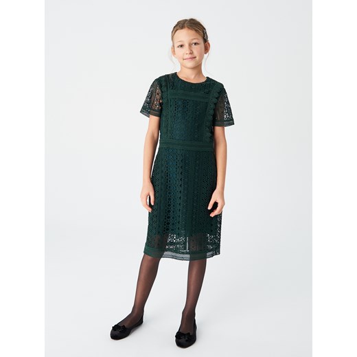 Reserved - Koronkowa sukienka - Zielony  Reserved 134 