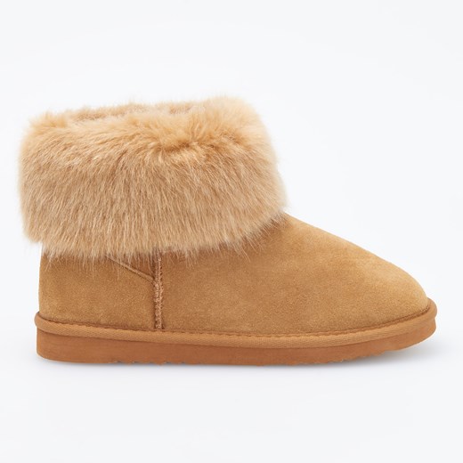 Śniegowce damskie Reserved bez zapięcia skórzane 