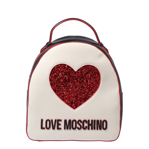 Plecak Love Moschino beżowy skórzany 