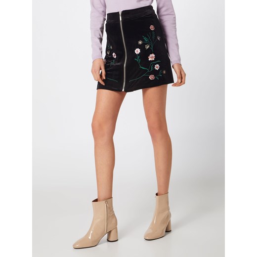 Spódnica 'Velvet mini zipp up skirt with embroidery'  Mint&Berry 40 AboutYou