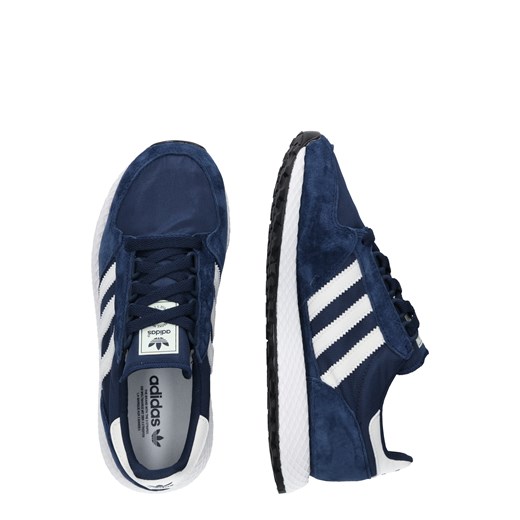 Adidas Originals buty sportowe damskie sneakersy młodzieżowe niebieskie na platformie 