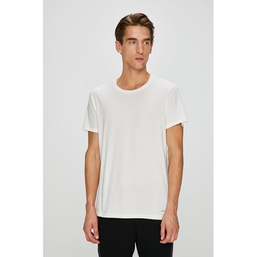T-shirt męski biały Calvin Klein Underwear z krótkimi rękawami 