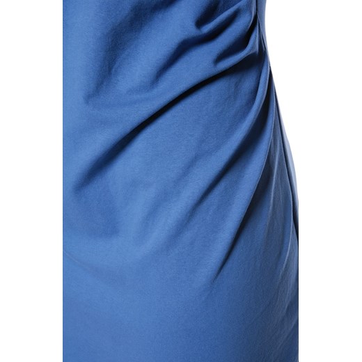 Sukienka niebieska midi z elastanu na spacer 
