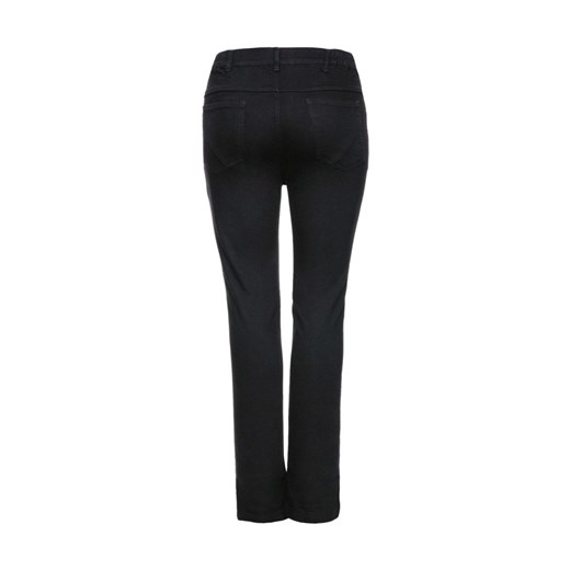 Czarne jeansy na suwak z prostą nogawką   52 Modne Duże Rozmiary