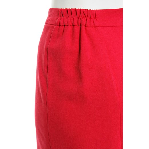 Lniana spódnica w kolorze czerwieni   62 Modne Duże Rozmiary