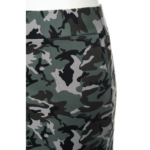 Spódnica w militarnym stylu mini z elastanu 