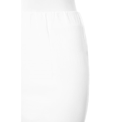 Białe krótsze spodnie z wysokim stanem   46 Modne Duże Rozmiary