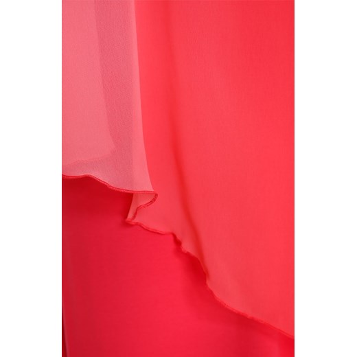 Sukienka midi bombka czerwona z okrągłym dekoltem 