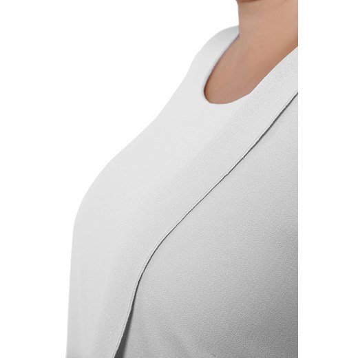 Srebrna połyskująca bluzka z zakładką   54 promocja Modne Duże Rozmiary 