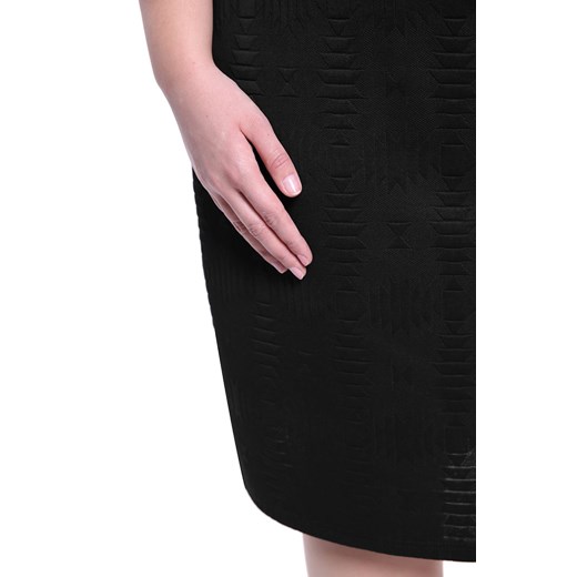 Czarna fakturowana spódnica   52 Modne Duże Rozmiary promocyjna cena 