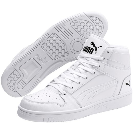 Buty sportowe damskie Puma sneakersy młodzieżowe sznurowane białe 