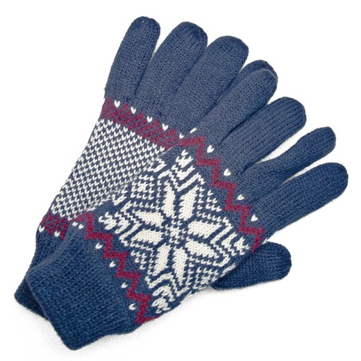 Rękawiczki w stylu norweskim - niebieskie  Bravo One Size Recenogi.pl