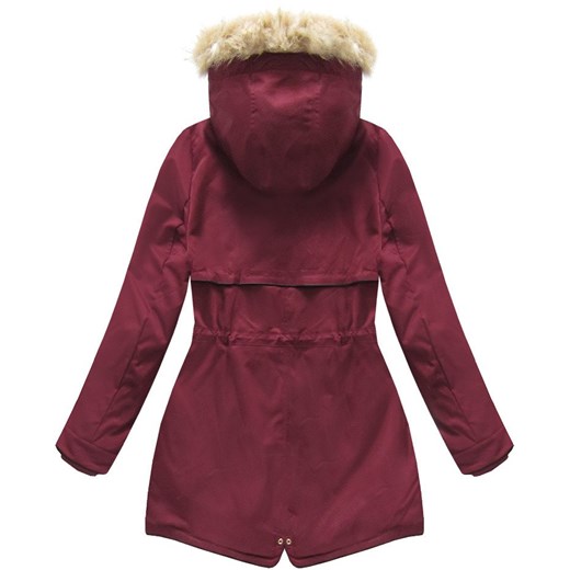 Parka damska S-West casualowa czerwona nylonowa