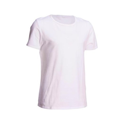 T-shirt chłopięce Domyos bawełniany biały z krótkim rękawem 