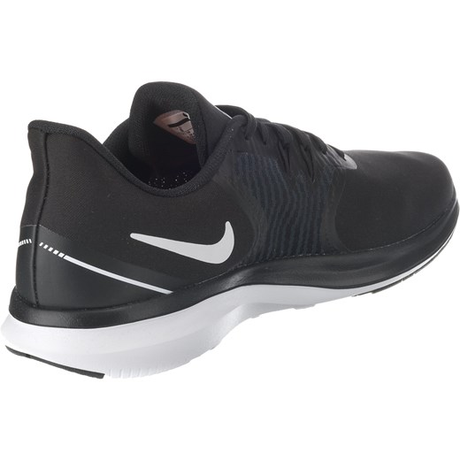 Buty sportowe damskie Nike do biegania z gumy czarne sznurowane na płaskiej podeszwie bez wzorów 