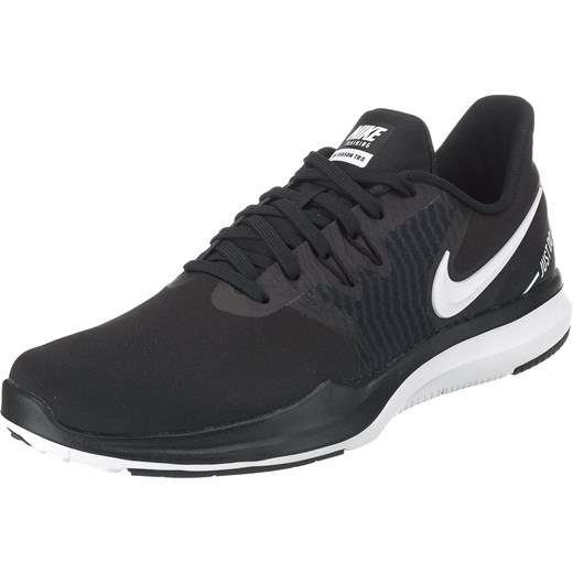 Buty sportowe damskie Nike do biegania czarne sznurowane z gumy na płaskiej podeszwie 