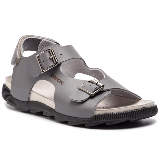 Sandały GEOX - J Sandal Storm A J7242A 000BC C1006 D  Grey Geox  37 eobuwie.pl okazyjna cena 